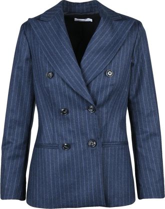 Barba Blue Virgin Wool Double-Breasted Jacket