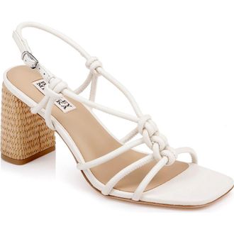 Badgley Mischka Xiara Slingback Sandal in Cream Leather at Nordstrom, Size 6.5