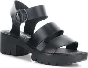 FLY London Egly PIatform Sandal in 000 Black Bridle at Nordstrom Rack, Size 10-10.5Us / 41Eu
