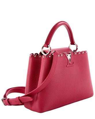Louis Vuitton Red Sheep Leather Capucines BB (Authentic Pre-Loved)