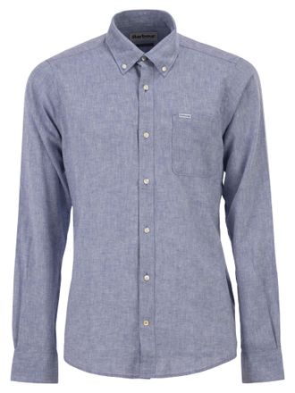 Barbour Lang&auml;rmliges Hemd aus Leinen und Baumwolle von Barbour Nelson