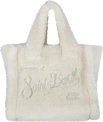 MC2 Saint Barth Tassen, Dames, Beige, ONE Size, Polyester, Borsa Vanity Mini Teddy
