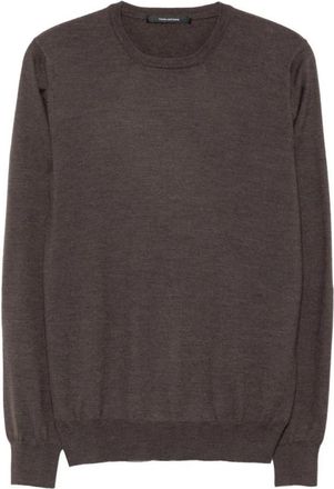 Tagliatore Marley Sweater - Heren - Ronde hals truien - Bruin - M - Wol - Truien & Vesten