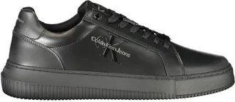 Calvin Klein Black Leather Men Mens Sneaker