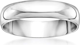 Ross-Simons Mens 5mm 14kt White Gold Wedding Ring