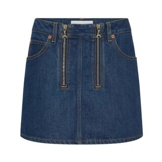 Marine Serre Denim Skirts, female, Blue, Size: M Marine Serre Skirts
