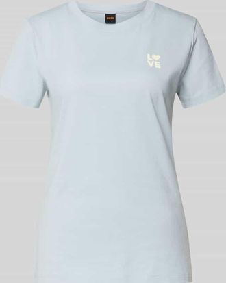 Boss Orange by Hugo Boss BOSS Orange Regular Fit T-Shirt aus reiner Baumwolle Modell C_ESOGO_3 in Hellblau, Gr&ouml;&szlig;e XS