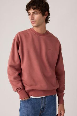 Levi's Authentic Crewneck Sweatshirt - Hombre - 2XL - Rojo / Garment Dye Roan Rouge