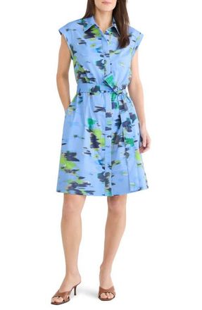 Nic+Zoe Camille Water Lilies Dress in Blue Multi at Nordstrom, Size Xx-Large