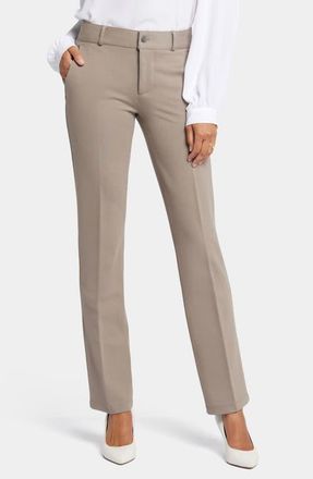 NYDJ Sculpt-Her Classic Ponte Trouser Pants in Saddlewood at Nordstrom, Size 14P