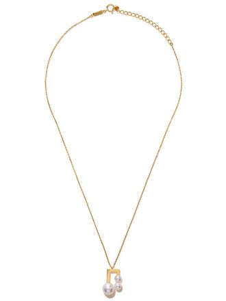 Tasaki Collana con pendente in oro 18kt e perla Akoya Balance Note Collection Line