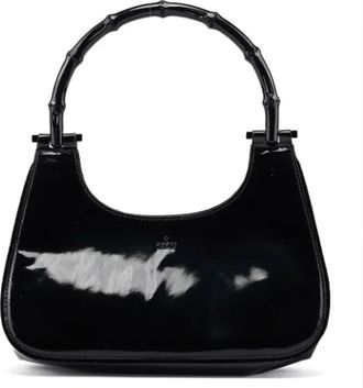 Gucci Tweedehands leren handtassen - Dames - Vintage Handtas - Zwart - ONE Size - Leer - Vintage