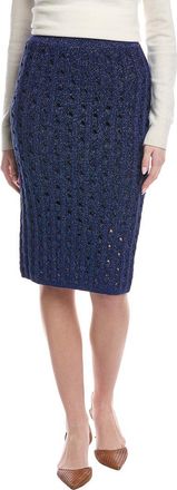 St. John Rib Crochet Knit Skirt