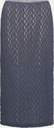 Vince Floral Smocked Midi Skirt