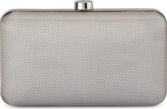 Olga Berg Jen Mesh Frame Clutch in Silver at Nordstrom