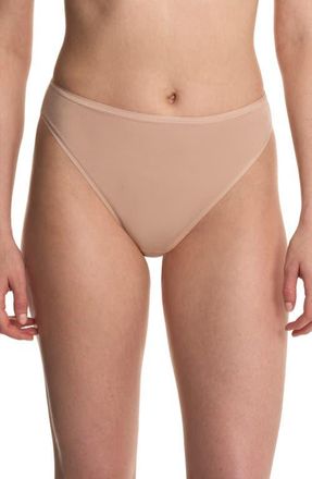 Natori Bliss Bare Cotton High Cut Briefs in Lt. Mocha at Nordstrom, Size Xx-Large