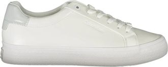Calvin Klein Sportieve Witte Veterschoenen Contrast Logo - Dames - Sneakers - Wit - 37 EU - Schoenen