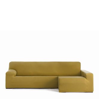 Eysa Funda de sof&aacute; chaise longue biel&aacute;stica derecha mostaza 250 - 310 cm