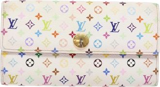 Louis Vuitton Sarah White Canvas Wallet (Pre-Owned)