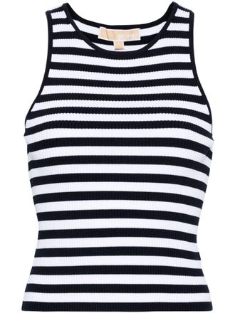 Michael Michael Kors Gestreepte geribbelde tanktop - Blauw