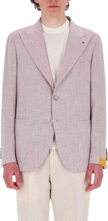 Tagliatore Pino Lerario Herringbone Wool-Linen Blazer