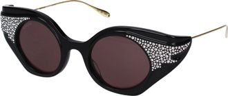 Gucci Damens Sonnenbrille Acetat Schwarz