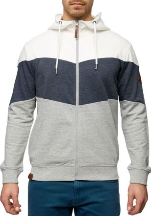 Indicode Kapuzensweatshirt INDICODE INAltos, Herren, Gr. XXL, grau (lt grau mix), Sweatware, Obermaterial: 60% Baumwolle, 40% Polyester, colorblocking, regular