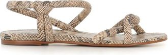 Del Carlo Platte sandaal - Dames - Sandalen - Beige - 36 EU - Leer - Schoenen