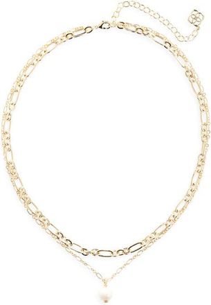 Kendra Scott Ashton Layered Freshwater Pearl Pendant Necklace in Gold Freshwater Cultured Pearl at Nordstrom