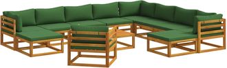 vidaXL Juego De Sof&aacute; 12 Uds. Natural Madera De Acacia S&oacute;lida Vidaxl