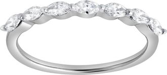 LuvMyJewelry Serelyn 14K Gold 0.35 Ct Marquise Lab Grown Diamond Band Ring in 14K White Gold at Nordstrom, Size 7