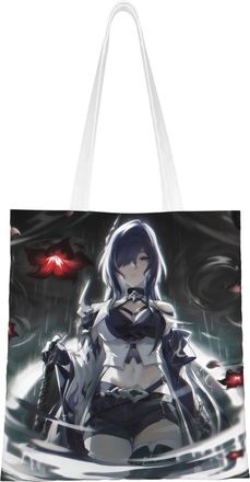 Generic 40.6 X 38.0 cm Canvas Totes Hand Shopping Bag With Honkai Star Rail All Roles Print Impression For Daily Shopping Shoulder Bag