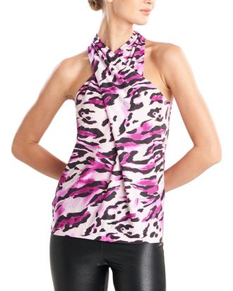 Natori Lynx Asymmetrical Crossover Halter Tank