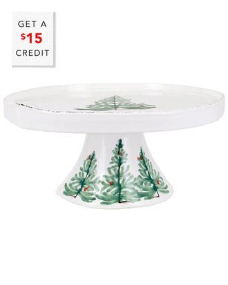 Vietri Vietri Lastra Holiday Large Cake Stand With $18 Credit