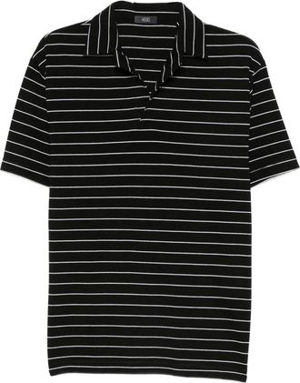 Hosio striped polo shirt - Black
