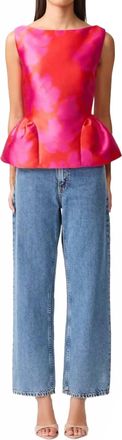 Elliatt Eloise Top In Red Fuchsia