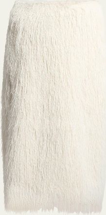 Dries Van Noten Sokna Fringed Midi Skirt