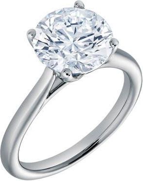LuvMyJewelry Zoey 14K White Gold Round Cut Lab Grown Diamond Cathedral Engagement Ring - 2.5 Cts at Nordstrom, Size 5.5