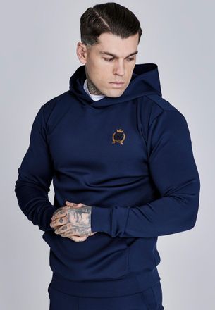 Siksilk Mens Navy Essentials Poly Hoodie XXL