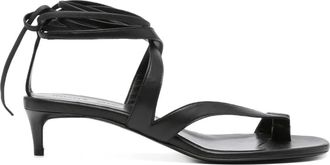 Khaite 50mm Aimee sandals - women - Calf Leather/Calf Leather/Calf Leather - 37.5 - Black