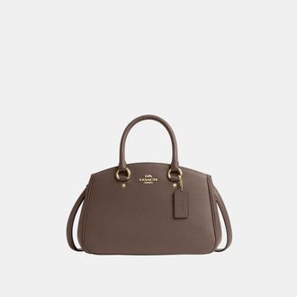 Coach Womens Savannah Small Carryall in Refined Pebble Leather - Brown - One Size