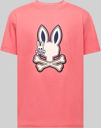 Psycho Bunny Mens Wade Graphic Tee 654 SUN KISSED CORAL / XL