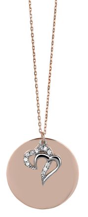Orphelia WoMens 925 Sterling Silver Chain with Pendant - Rose ZH-4791 - One Size