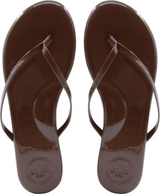 Soleil Womens Indie Sandal In Chocolate Patent