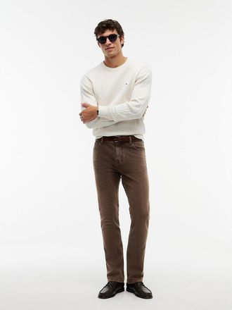 Tommy Hilfiger Mens Garment-Dyed Slim Jean - Legacy Brown - 28W x 30L