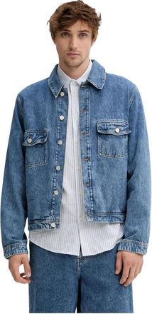 Won Hundred Denim Jack met Klepzakken - Heren - Spijkerjassen - Blauw - M - Denim - Jassen