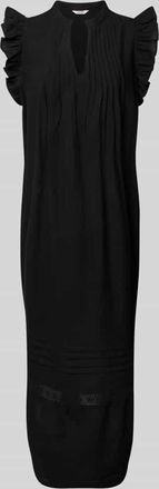 Mbym mbyM Maxikleid mit Tunikakragen Modell Gemala in Black, Gr&ouml;&szlig;e XL