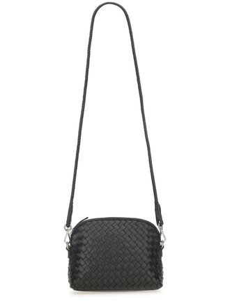 Dragon Diffusion Fellini Compact Woven Leather Shoulder Bag