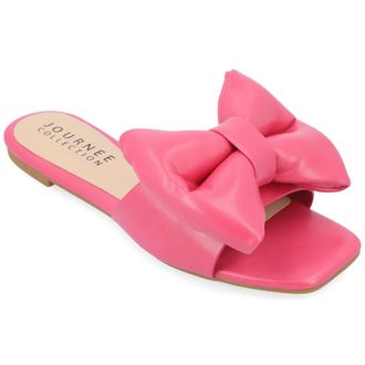 Journee Collection Women & apos;s Fayre Medium and Wide Width Flat Sandals