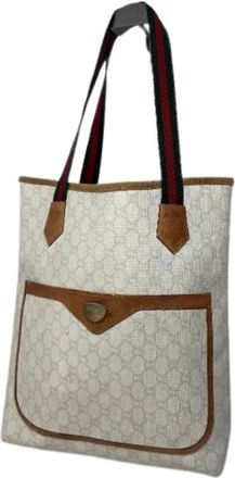 Gucci Pre-owned Vintage Tote Bag - Dames - Vintage Shopper - Wit - ONE Size - Leer - Vintage